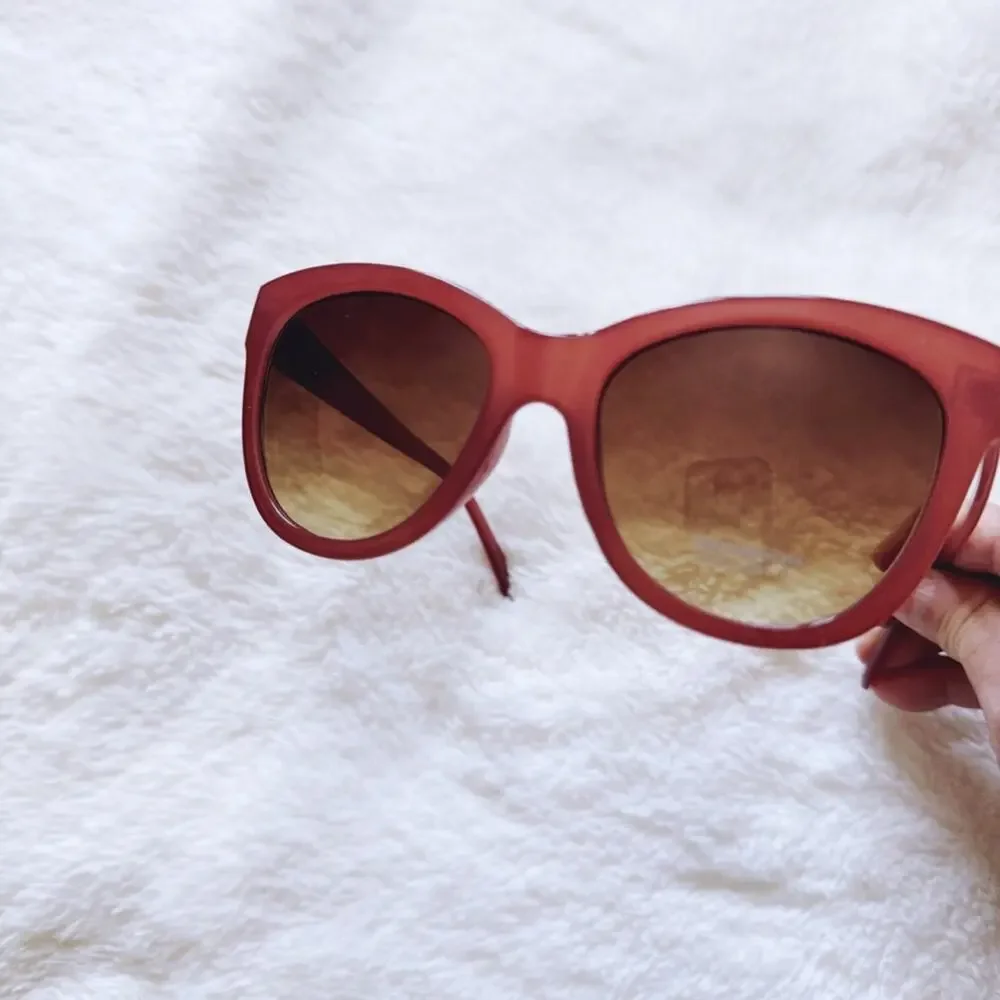 Mina Burgundy Brown Chic Sunglasses